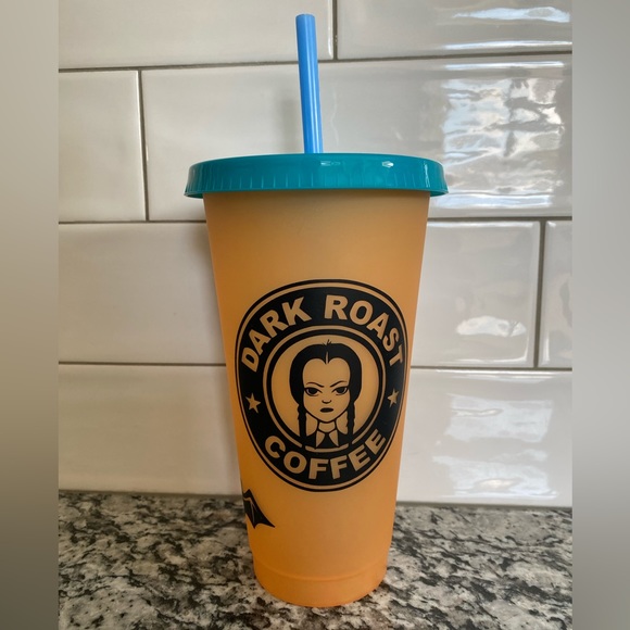 New! Wednesday Addams dark roast coffee cold cup - Picture 1 of 4
